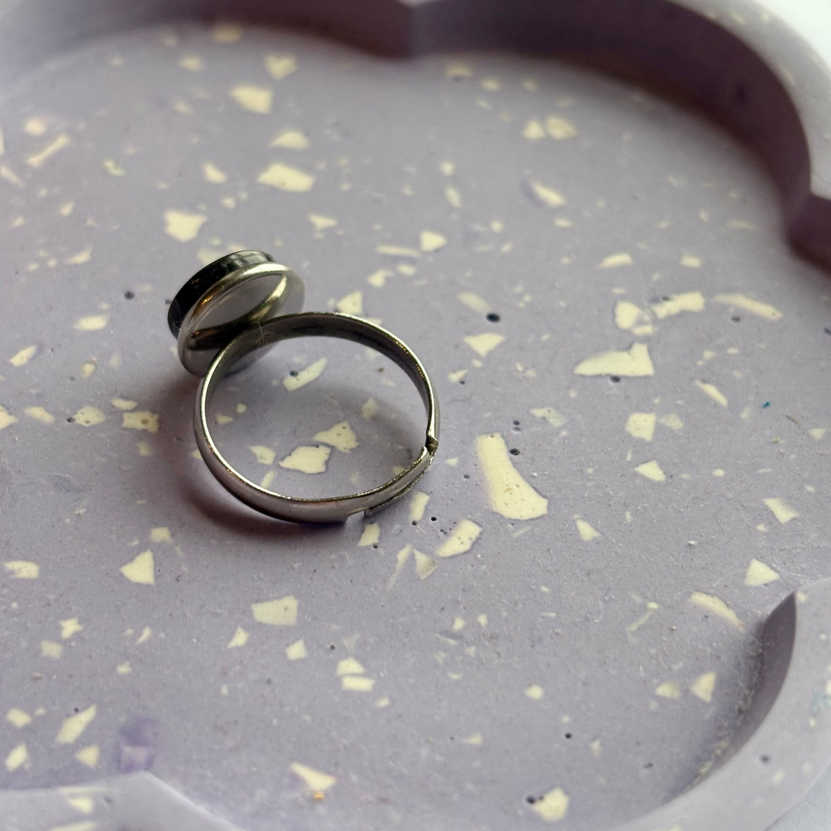 Abalone shell stainless steel adjustable rings
