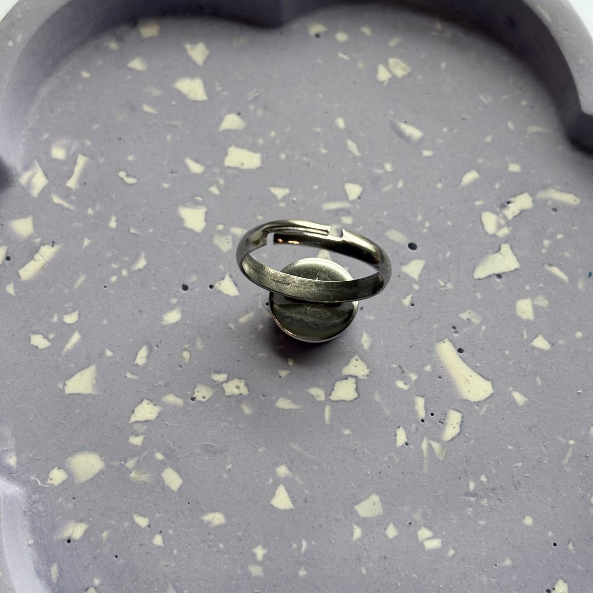 Abalone shell stainless steel adjustable rings